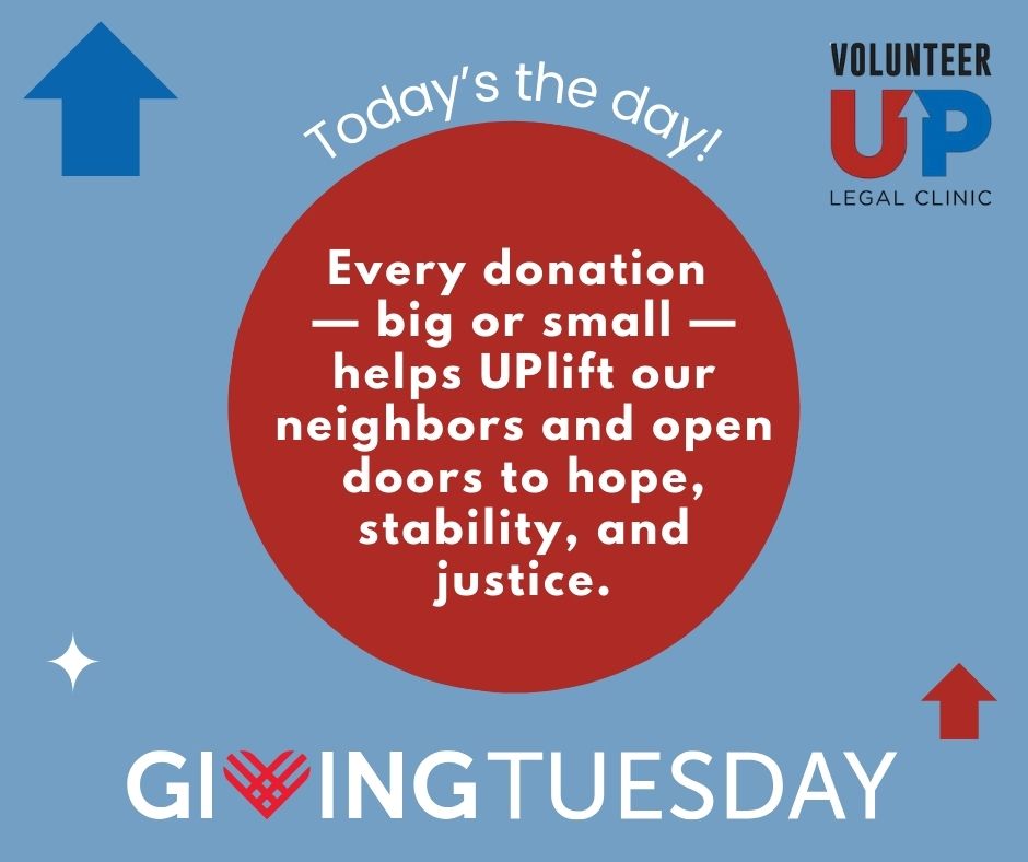 Today’s the day! 💙 It’s Giving Tuesday!
Join us in creating a more just and equitable South Jersey. Your gift today helps provide free, high-quality legal services to individuals and families facing critical challenges.
volunteeruplegalclinic.org/donate-now