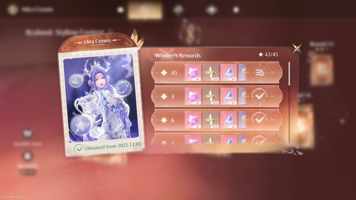 NikkiBeanie's tweet image. A thread on how to 3 star the new Mira Crown Itzaland: "Styling" Contest 👑

─ .✦ Round 7 to 12 are completed
─ .✦ Currently working on the rest

*earphone warning for the videos*