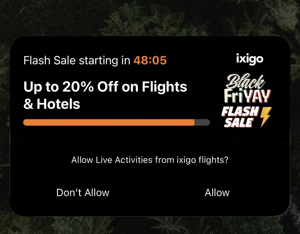 How is this even legal?!?! Live Activities shouldn’t be used for advertisements! 🤷🏻‍♂️ <a href="/Apple/">Apple</a> <a href="/ixigo/">ixigo</a>