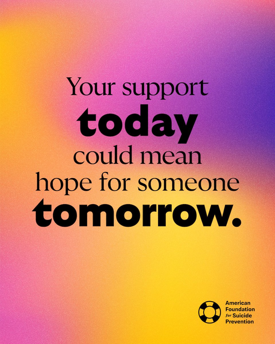 afspsfchapter's tweet photo. We join a global movement of generosity today, on Giving Tuesday. Your gift fuels local education, advocacy, research, and support for those affected by suicide. Together, we can save lives and bring hope. https://t.co/SwSi8qeTcC https://t.co/hG1VDfV1qP