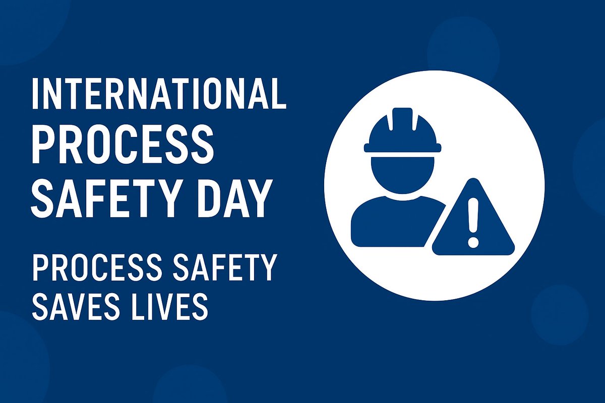 OURAYServices's tweet image. Today is International Process Safety Day — a day dedicated to preventing major chemical incidents and strengthening safety culture across our industry.
Organized by CCPS) in cooperation with IChemE and other global partners. 

This day highlights that process safety saves lives.