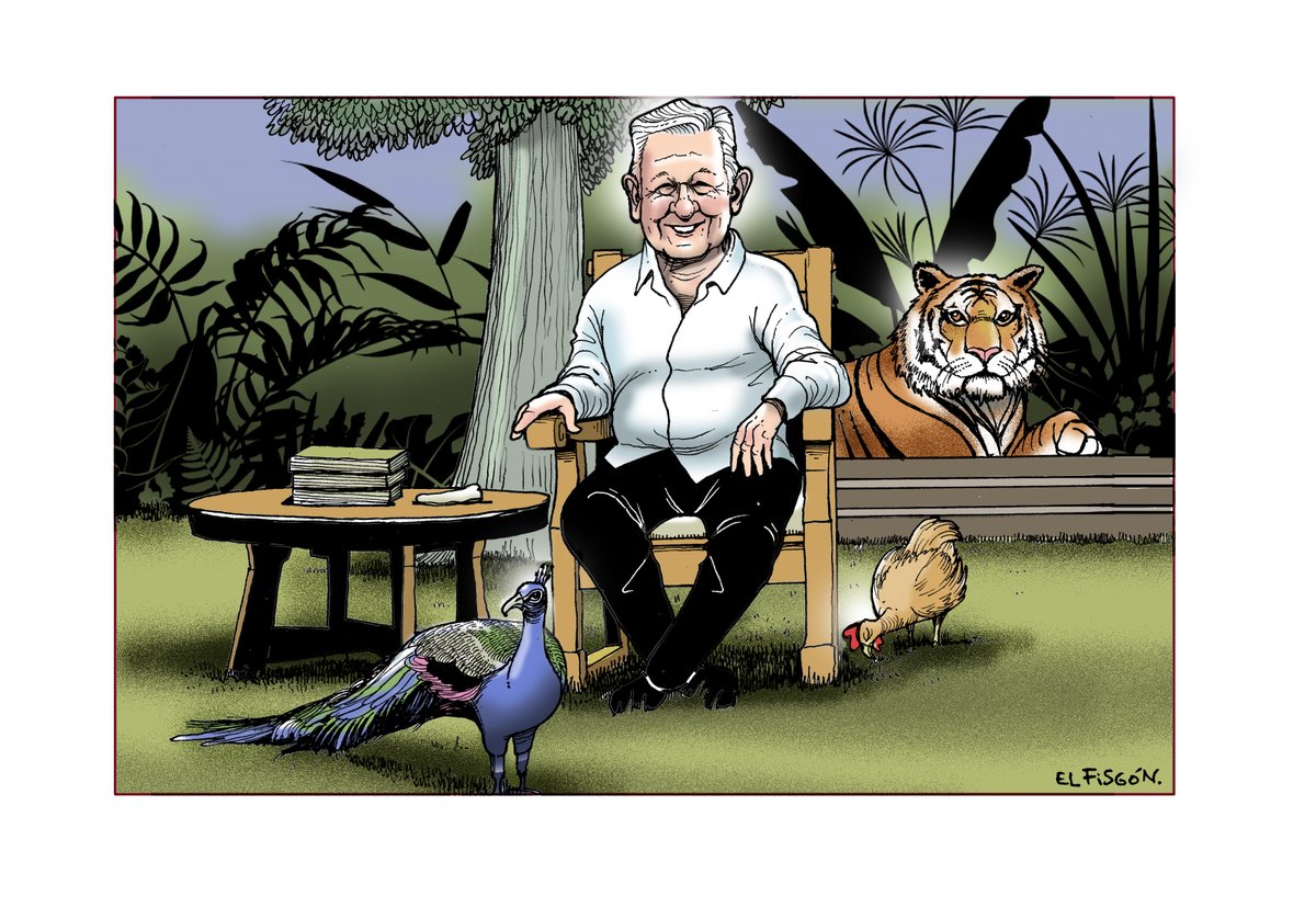 fisgonmonero's tweet image. El PRIAN se descompuso con el video de @lopezobrador_. Les molestó su reaparición, el mensaje y se indignaron por una gallina y un pavorreal.
Los del PRIAN están asustados. 
Quisieron dar golpe de Estado y fallaron.
No les preocupan ni la gallina ni el pavorreal, sino el tigre.