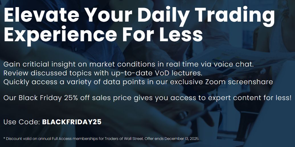 Profit More. Pay Less. Our Black Friday / Cyber Monday offer is live NOW!

Better than a Super Nova, this deal burns out December 13!

📉 Don’t miss out — limited time only! #Trading #Markets #Investing $SPY $ES $QQQ $NQ

tradersofwallst.com/black-friday