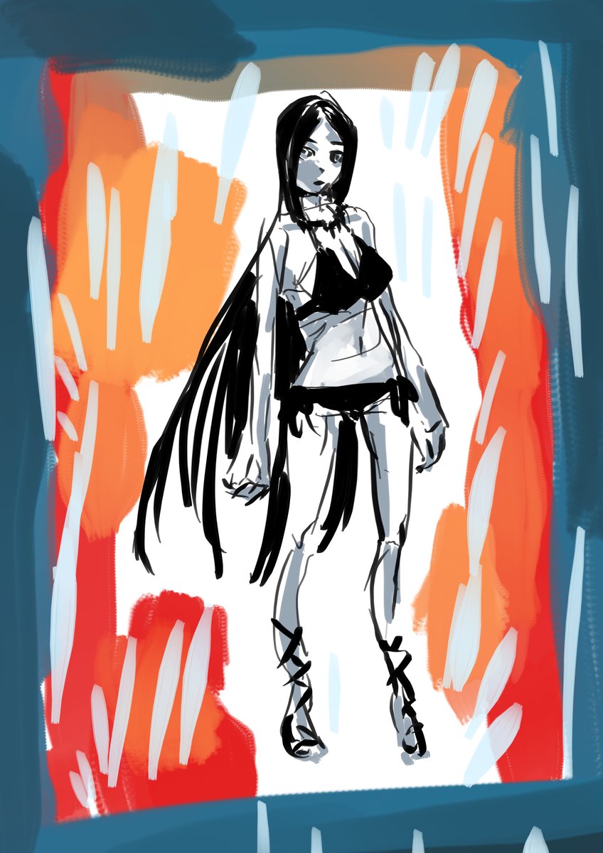 『Girl - 僕はペインター』
#イラスト #イラスト好きな人と繋がりたい  #アブストラクト