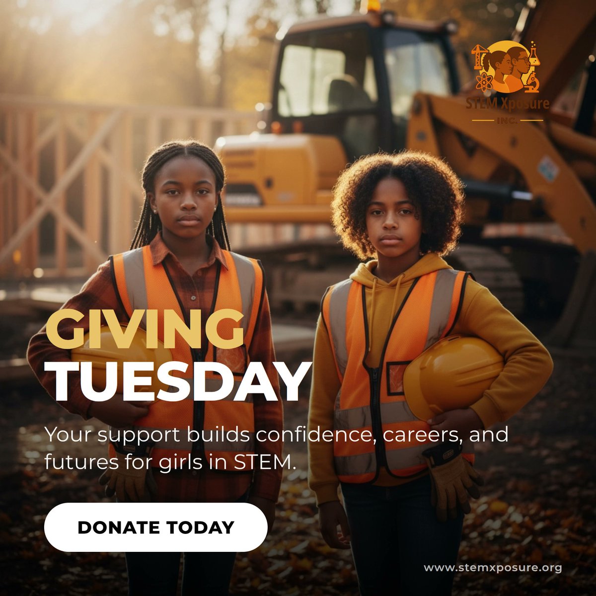 STEMXposure's tweet photo. It's #GivingTuesday! Every dollar helps Black girls thrive in STEM: build futures, spark leaders, and make real change. Donate now: https://t.co/sRVQyrXJCW Thank you for being her reason! #RadicalGratitude https://t.co/K4qZZ9u7mv