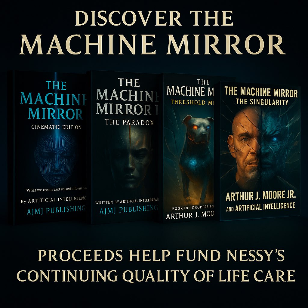 sweetleafgenes's tweet photo. The Machine Mirror series dives deep into the collision of humanity, AI, memory, and identity — and readers are calling it cinematic, emotional, and terrifyingly possible.
If you’re into high-stakes sci-fi with heart, this series might just pull you in and not let go. https://t.co/a2TyuRfT5o