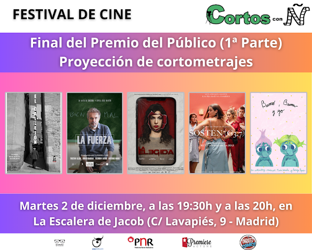 Consulta en nuestra web la programación de la Primera Parte de la Final del Premio del Público de Cortos con Ñ que se celebrará hoy en La Escalera de Jacob (C/ Lavapiés, 9 - Madrid).
cortosconn.blogspot.com/2025/11/progra…