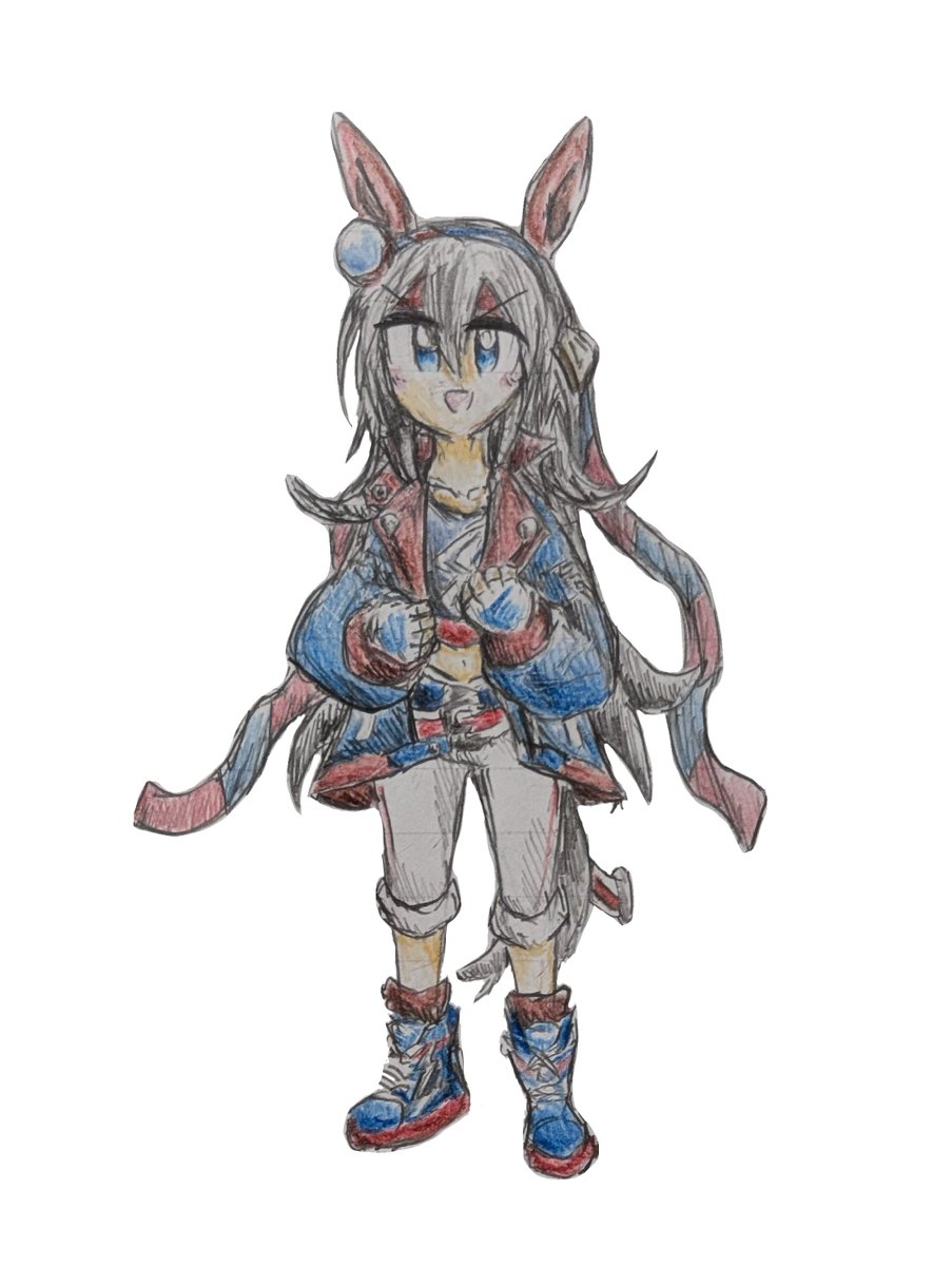 タマちゃん描きました 久しぶりの全身絵です！ #タマモクロス