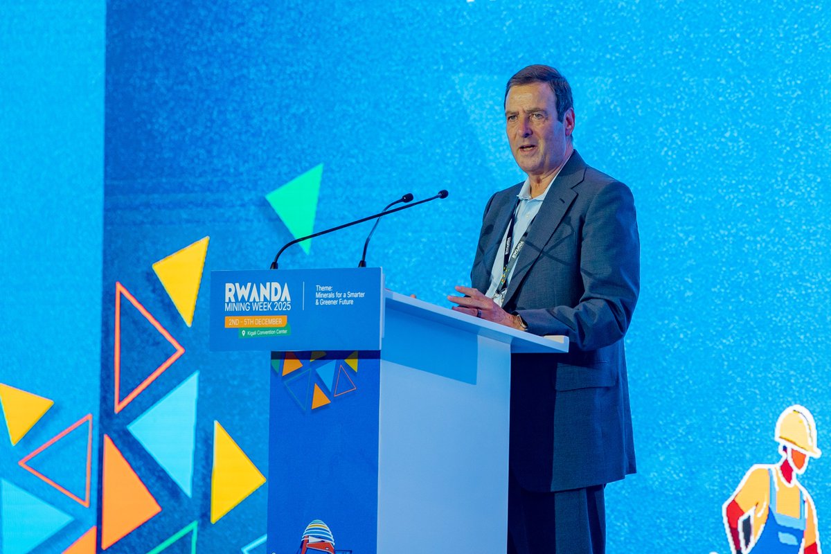 RDBrwanda's tweet image. In his address at the opening of the 8th Edition of Rwanda Mining Week, RDB and @RwandaMinesB Board Chair @Itzhakfisher underscored Rwanda’s commitment to responsible mining, sector reforms, and innovation driven growth, inviting global investors to partner across exploration,…