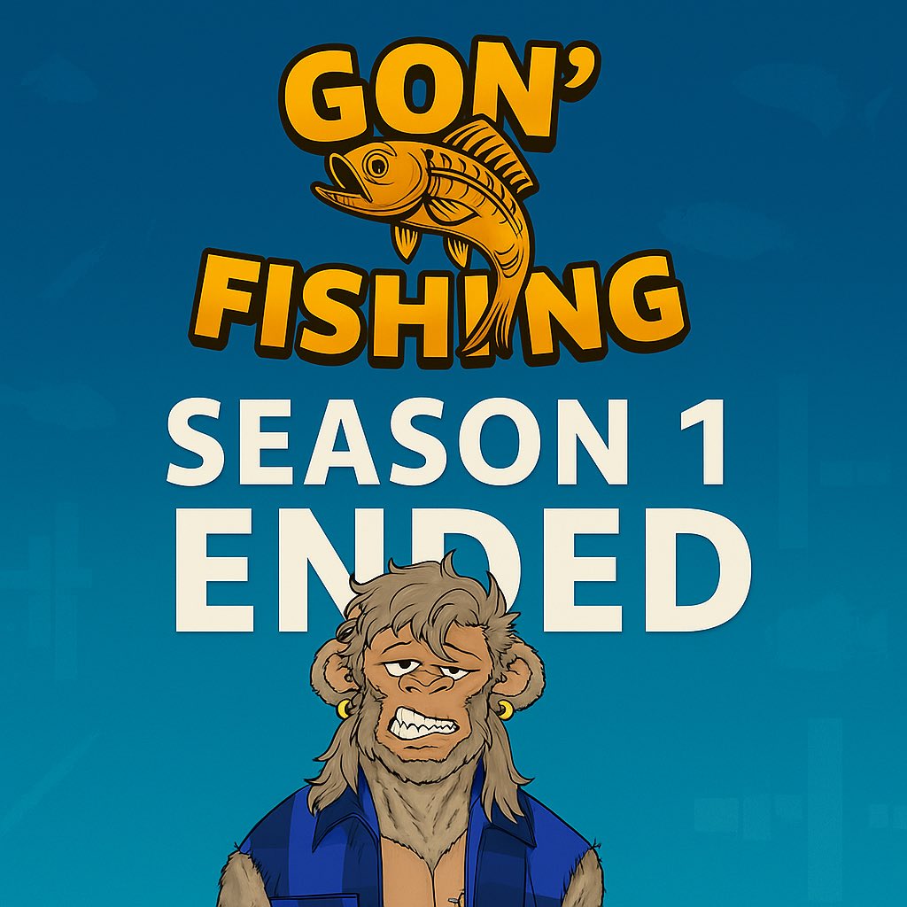 Season 1 is officially in the books 

Over 30k $APE in fees 
Over 120k txns 
Over 65k Fish 
Only 14 days 

Leaderboard and lootboxes will be delivered over the next couple days. 

Season 2 will be much bigger and smarter

*also… keep your fish.. they aren’t done yet. 

We also