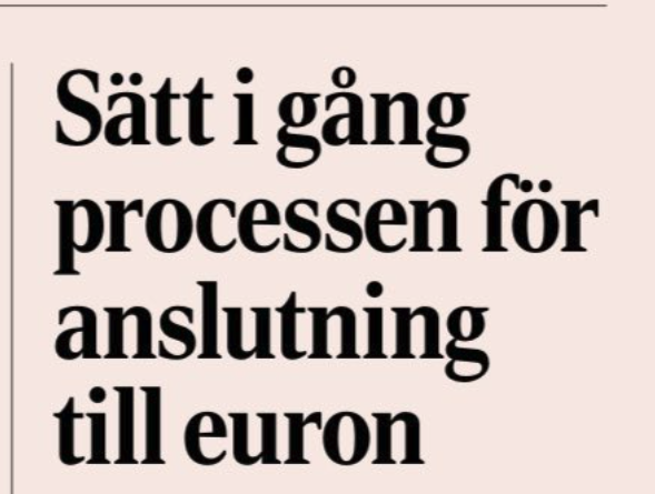 DI kan hoppa och flyga. Ingen jäkla euro hit, jag röstade fan nej till EU och sen den där jävla skitpengen. Så nej ingen jäkla euro.