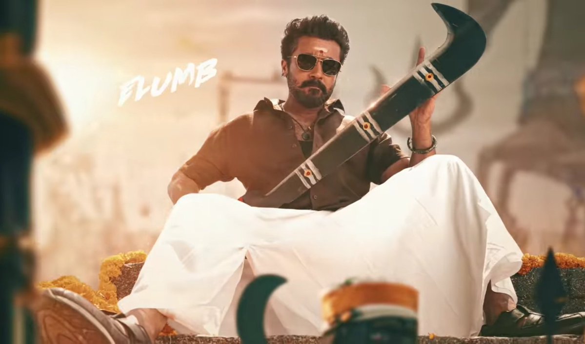 Appavi004's tweet image. suriya with traditional deadly combo🥵💥