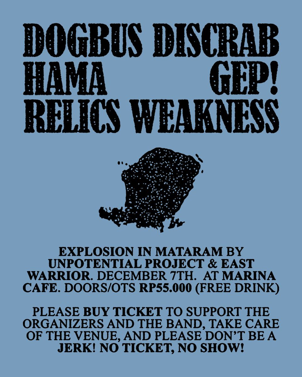 unpotentialp's tweet image. UNPOTENTIAL PROJECT &amp;amp; EAST WARRIOR PRESENT: EXPLOSION IN MATARAM 07/12/25. ONLY DOORS/OTS TICKET. SEE YOU!