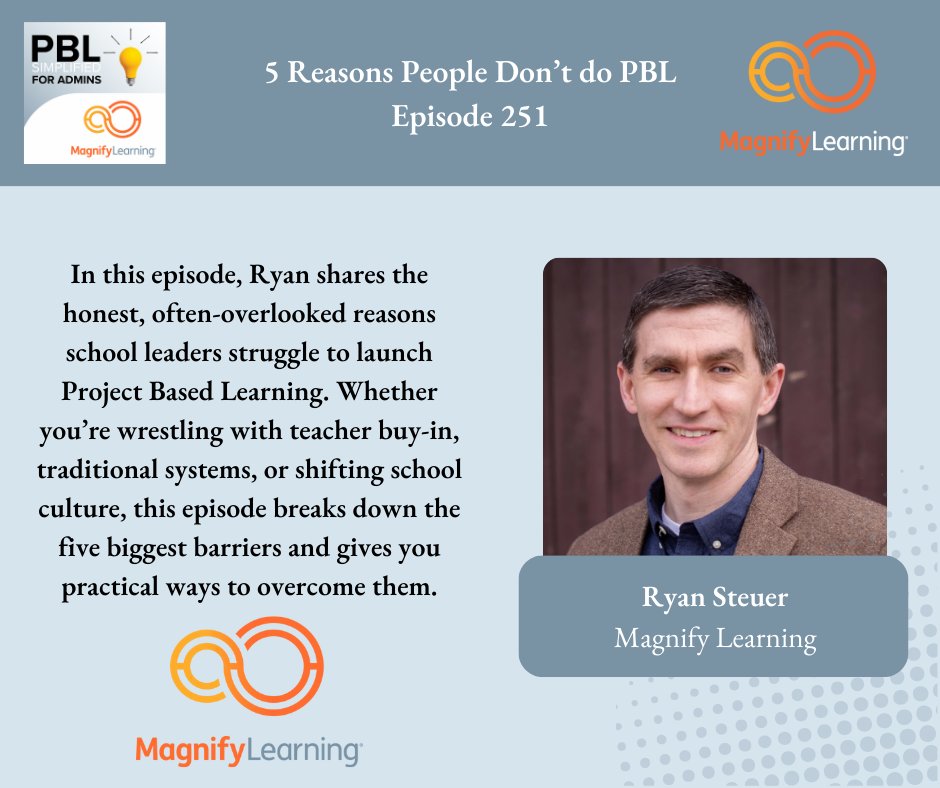 ryansteuer's tweet image. #PBL #ProjectBasedLearning
Listen to this episode here: podcasts.apple.com/us/podcast/pbl…