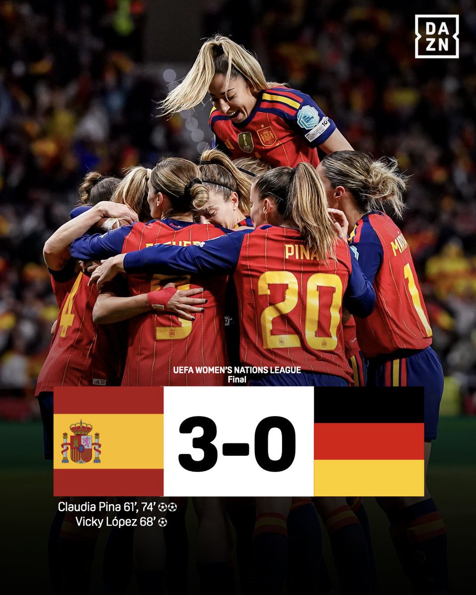 ESPAÑA REVALIDA SU CORONA Y SE CONVIERTE EN BICAMPEONA DE LA UEFA WOMEN'S NATIONS LEAGUE 🏆🏆