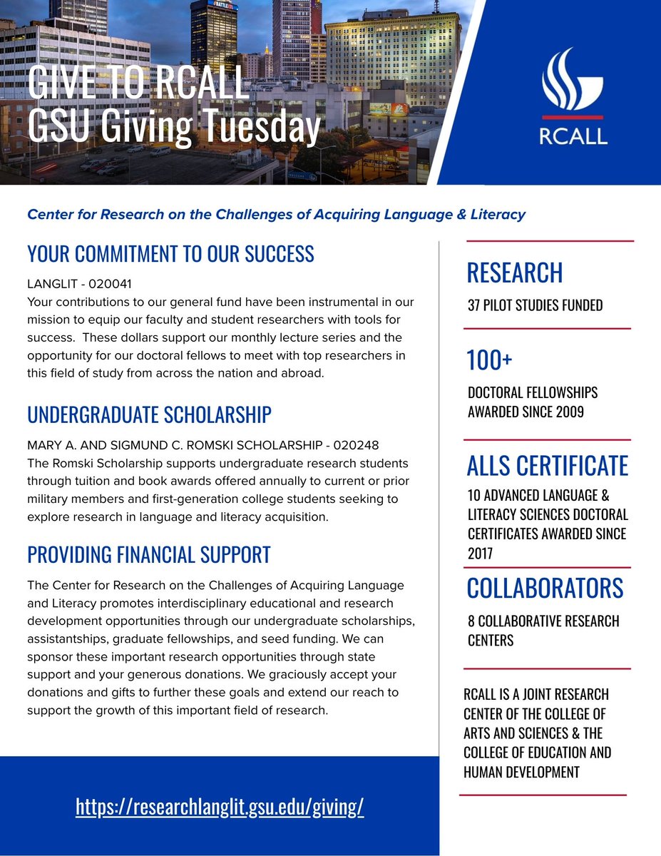 Georgia State University RCALL tweet media