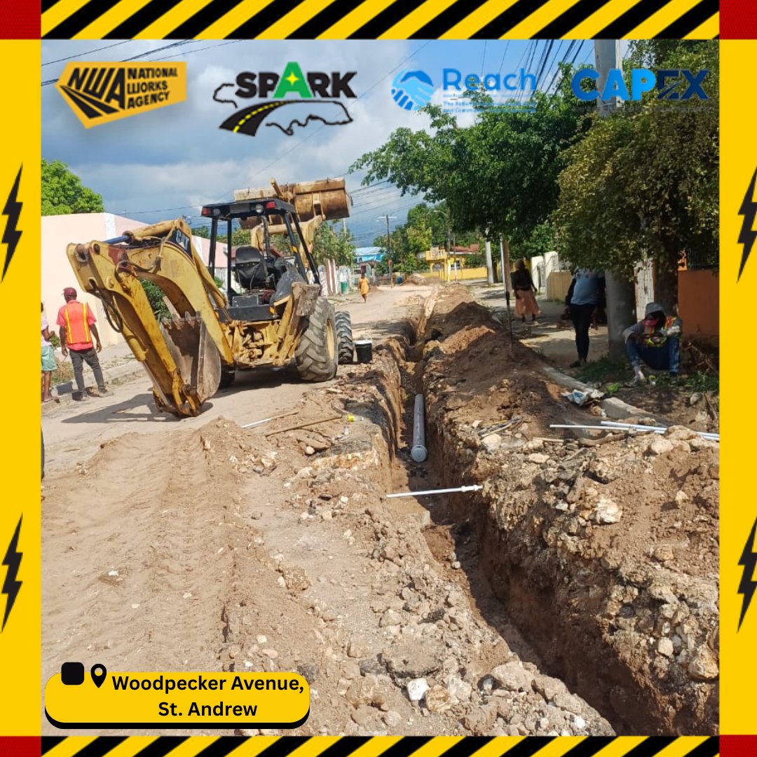 Woodpecker Avenue in St. Andrew is feeling the #SPARK ⚡️⚡️

With improvements to the drainage system through pipeline works ⚒️🚧

#southeasterntuesdays
#SparkJamaica 
#askspark 
#NWAUpdate 
#nwajamaica