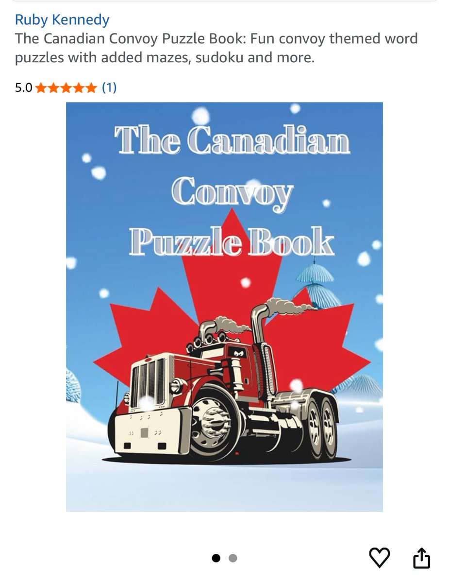 Congratulations to my good friend <a href="/RK_UNBREAKABLE/">RUBY KENNEDY</a> on the recent publication of her Freedom Convoy Puzzle book.  Great work! 

This woman continues to amaze me with her many talents.  

<a href="/ChrisBarber1975/">Chris Barber (Big Red)</a> <a href="/18houseHouse/">House Arrest w/Chris & Tamara</a> 

a.co/d/2yTtQNn