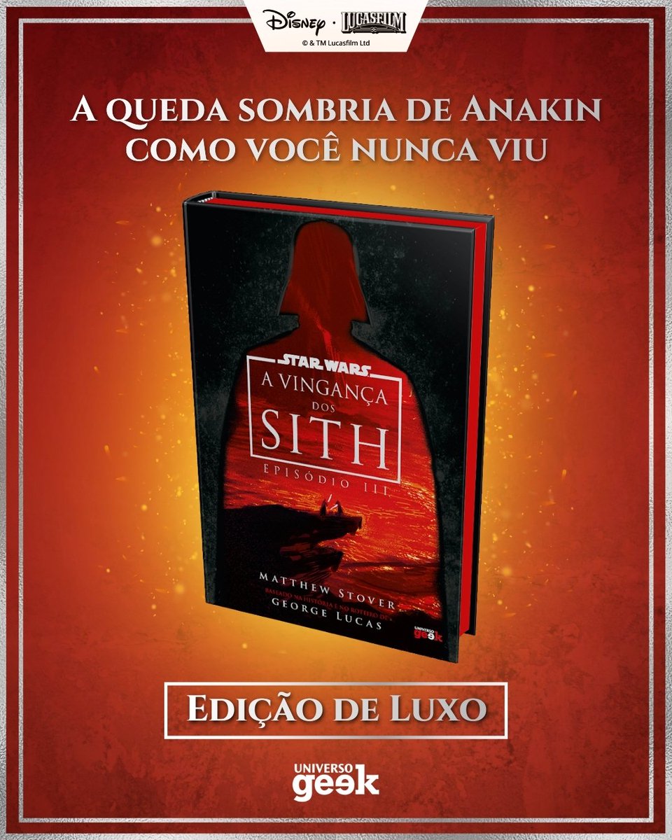 🔥 O livro que te fará vivenciar o ponto de virada da saga Star Wars como nunca antes!

A Vingança dos Sith é a novelização oficial do filme que expande a história com detalhes para você mergulhar na queda sombria de Anakin Skywalker.

⚡️ Pré-venda: amzn.to/4ardnEe