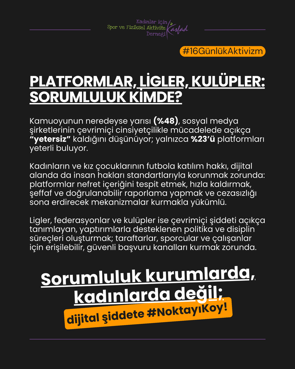 Çevrimiçi cinsiyetçilik, kız çocuklarını ve kadınları tribünden, ekrandan ve futbola dair sohbetten sistematik olarak dışlayan görünmez bir bariyere dönüşmüş durumda.

Kick It Out ve TOHIF verileri, futbolla ilgili çevrimiçi sohbetlerde cinsiyetçi saldırıların özellikle genç