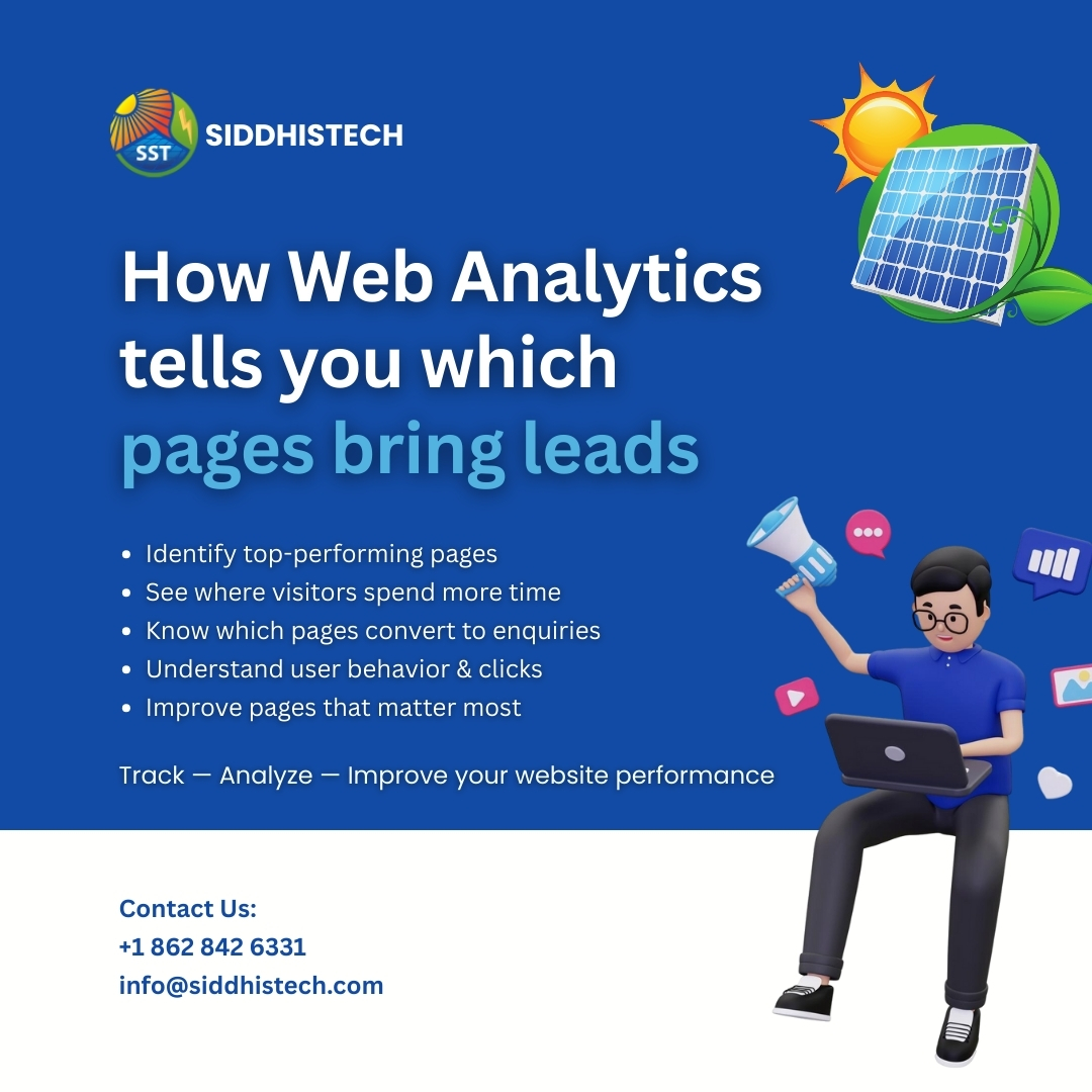 siddhistech's tweet image. Want to know which pages are bringing you leads?
👉 Comment “Analytics”, DM us, or fill the form — our team will review your website and share insights.
forms.gle/FnF7CKujCV2qjC…

#SiddhisTech #DigitalMarketingForSolar #WebAnalytics #SolarSEO #LeadGenerationForSolar #SolarBusiness