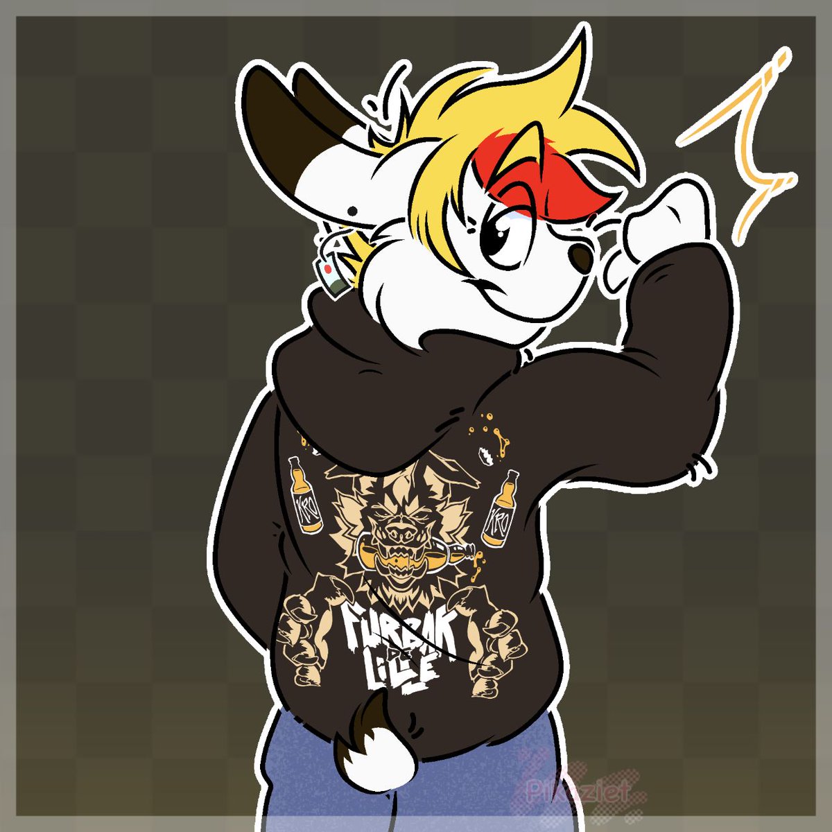 [YCH] 

Some YCH i made in exchange of drink at Lille Furbar! Feat <a href="/RudeRusse/">RVDE</a> hoodie's design.
(it's your last chance to grab one! Dm <a href="/Pitou_Rikou/">Pitou Rikou</a> for more info)