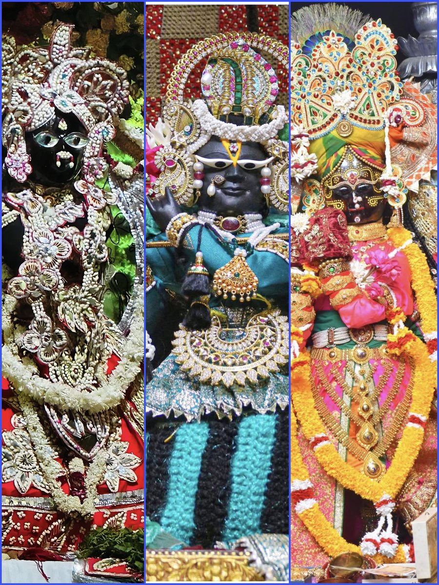 GitaInspire's tweet image. ब्रज के तीनों ठाकुर के मनमोहक दर्शन 🙇‍♀️