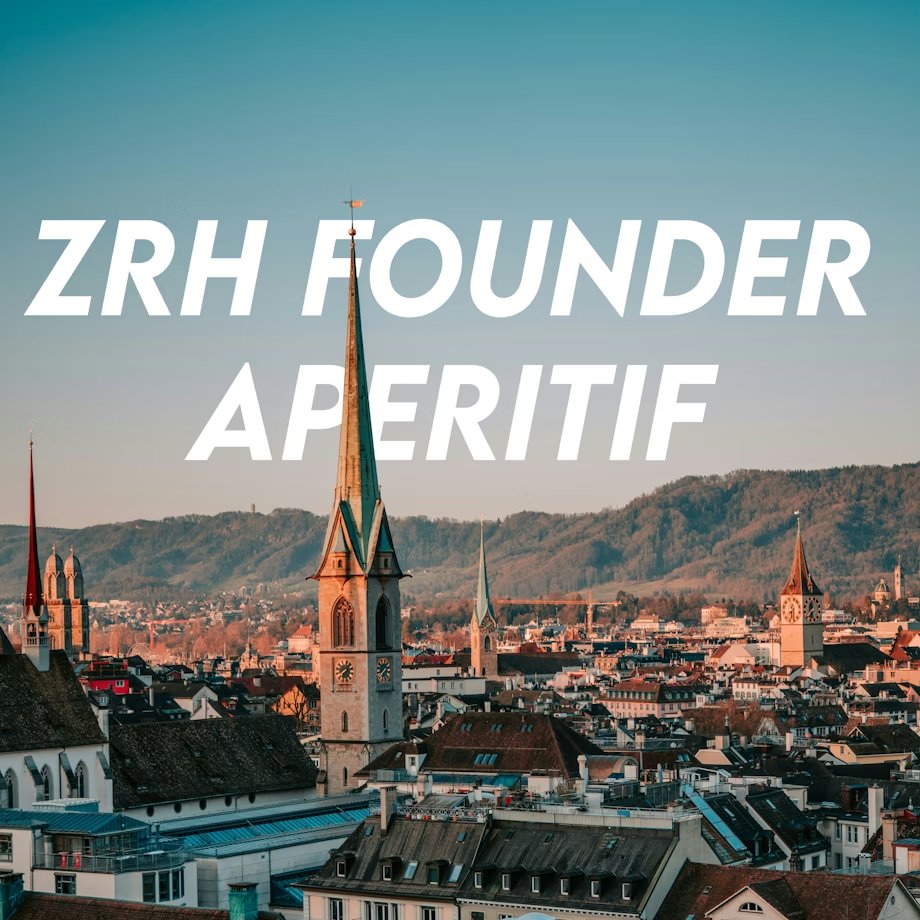 Start-up events in Zurich are mostly lectures, panels and work driven. Almost no occasions to meet other builders in a casual setting.

So I’m organising a simple founders’ cocktail evening this Friday. No agenda. Just drinks and food.

A few spots left - who should join?