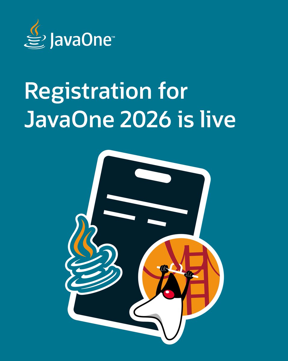 Sharat_Chander's tweet image. 🚨Announcement!🚨

#Java peers, registration is now open for the 2026 #JavaOne conference (Mar 17-19).  

Don&apos;t wait, sign up now to reserve your seat ➡️ social.ora.cl/60117vBFh