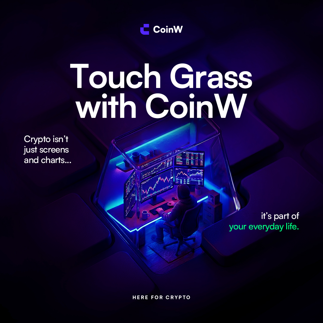 CoinWOfficial's tweet image. 🍃 Touch Grass with CoinW

Crypto isn’t just screens and charts. Wherever you go, CoinW goes with you.

Create an original pic featuring the CoinW logo or purple in daily life, art, or meme form.

✅ Follow @CoinWOfficial + RT + ❤️
✅ Drop your works &amp;amp; CoinW UID
✅ Join with…