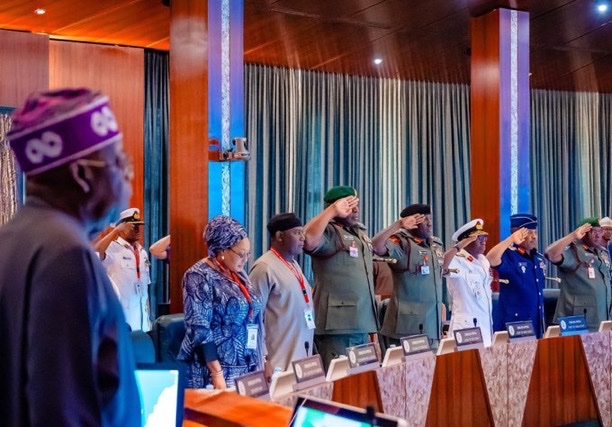 NigeriaStories's tweet photo. BREAKING: President Bola Tinubu today in Abuja, donated N200 million to the Nigerian Legion, assuring that the government will give more attention to the well-being of the military, injured officers, and the families of fallen heroes. https://t.co/lZaAqqXlLD