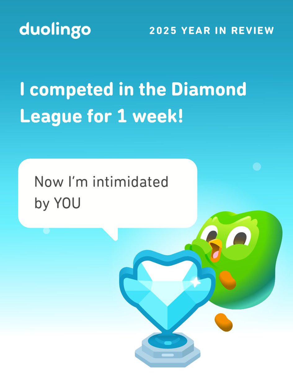 Mathews_II_'s tweet image. Look how much I learned on Duolingo in 2025! How did you do? #Duolingo365