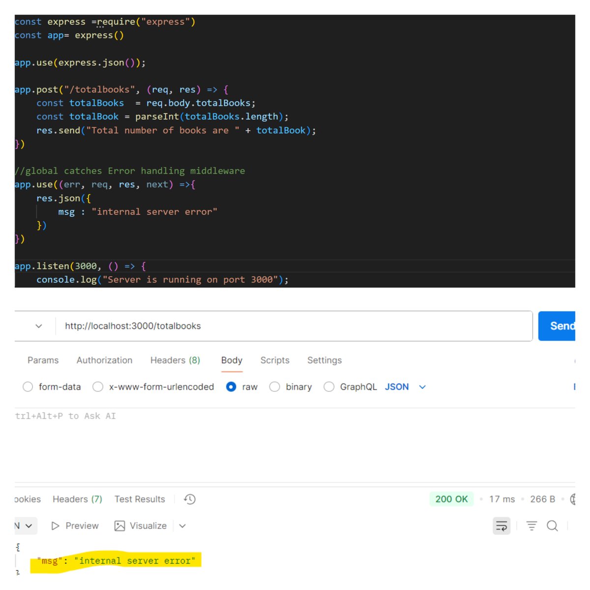 pranayBhat7's tweet image. Express Global Error Handling in the easiest way possible
Clean, simple &amp;amp; Global Error Handling in Express made SIMPLE. 🚀🔥
#javascript #nodejs #expressjs #webdev #buildinginpublic