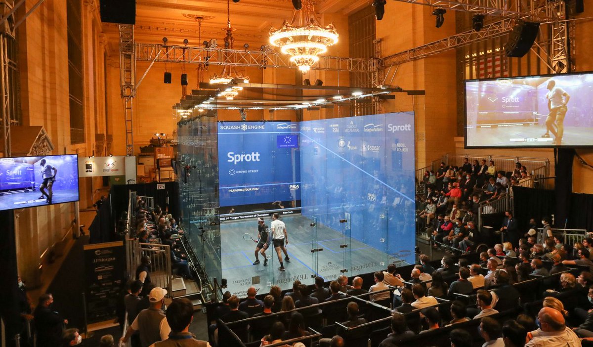 ToCSquash's tweet photo. The 2026 Sprott Tournament of Champions, presented by Crowd Street, returns to Grand Central Jan 22–29.
Proud to welcome @sprott as Title Sponsor &amp; @CrowdStreet as Presenting Sponsor. #ToC2026 marks new era of excellence, access &amp; opportunity. Read more https://t.co/j7wvMOojW3 https://t.co/GfoO8WFd2i