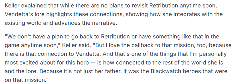 Aaron Keller confirms that they have no plans to revisit Retribution in the game anytime soon.

Source: esports.gg/news/overwatch…