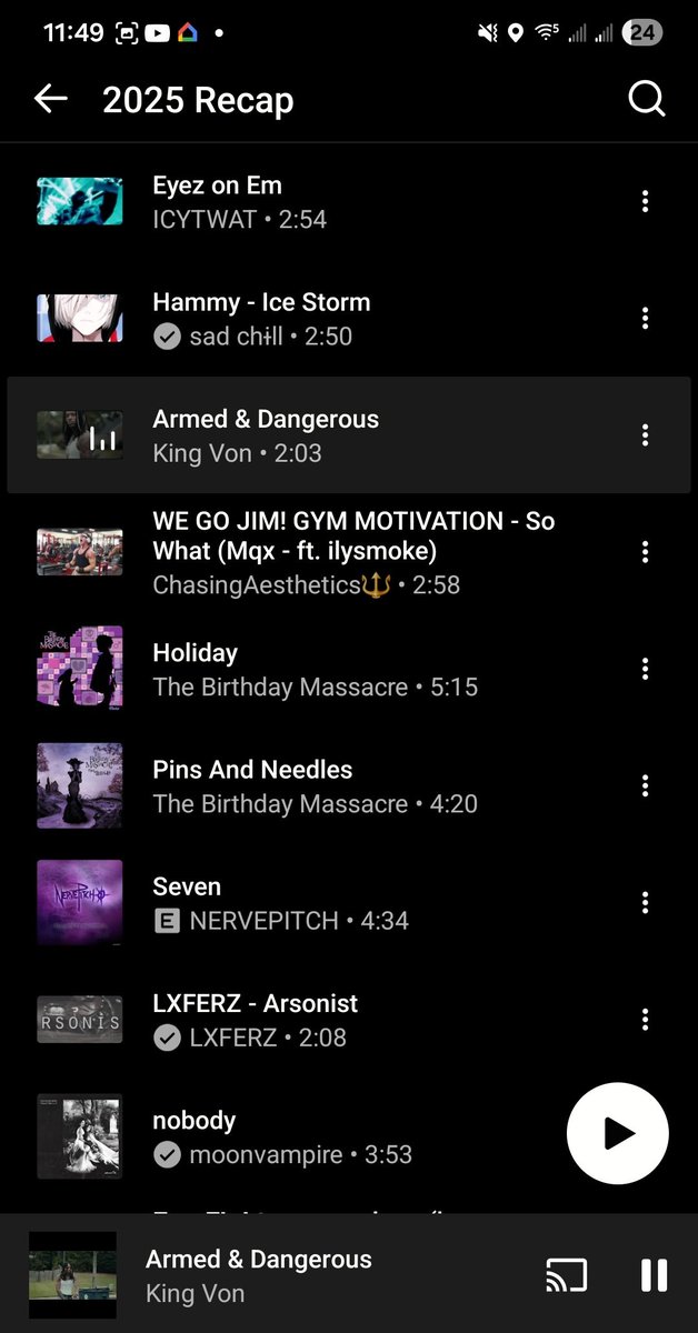 Playlist is all over the place ☠️