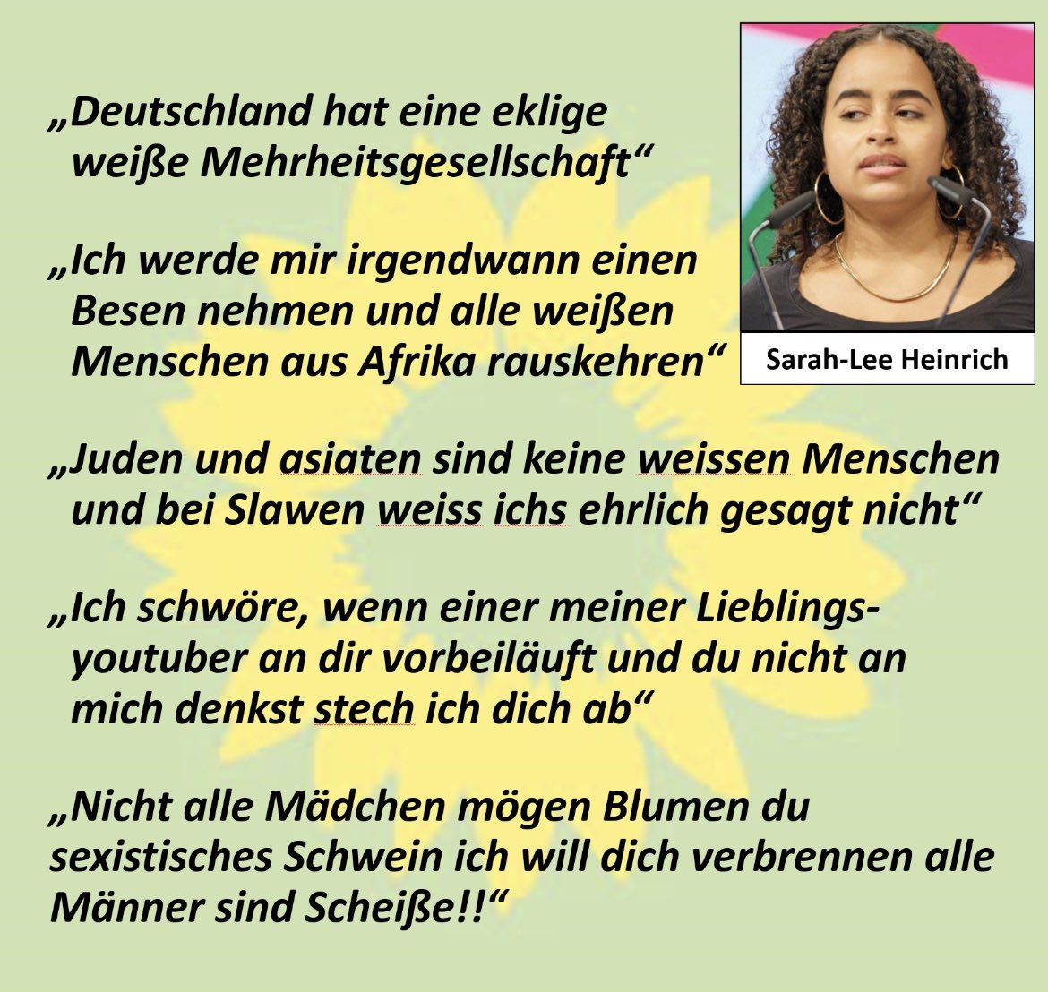 ergroovt's tweet image. Die Grünen sind eine Gefahr für unsere Demokratie, eine Bedrohung für unsere Gesellschaft.

Ein Grünen-Verbotsverfahren muss auf den Weg gebracht werden.