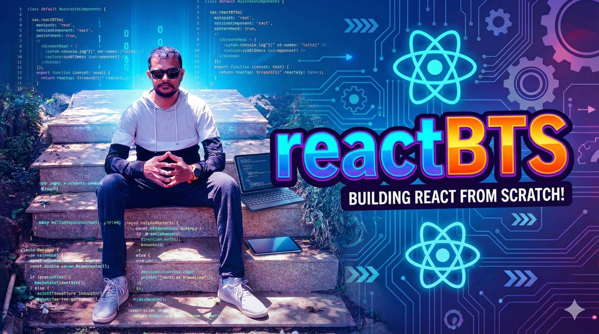 HeetSheth15's tweet image. React BTS continues 😎⚛️
(continuing with a tiny break ☕✨)
Today: Vite + React 🔥
