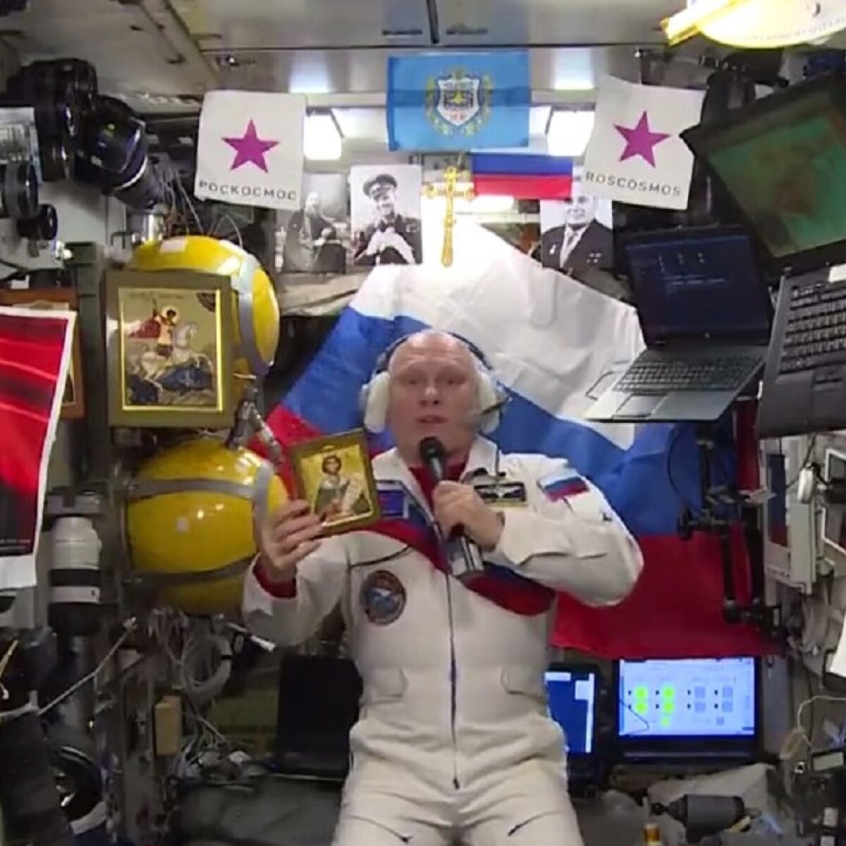 In a story that will surprise absolutely no one in Ukraine, a Russian astronaut that was known for annoying others on the International Space Station with Soviet decorations was caught engaging in his country's national past time, while caught in industrial espionage aboard the