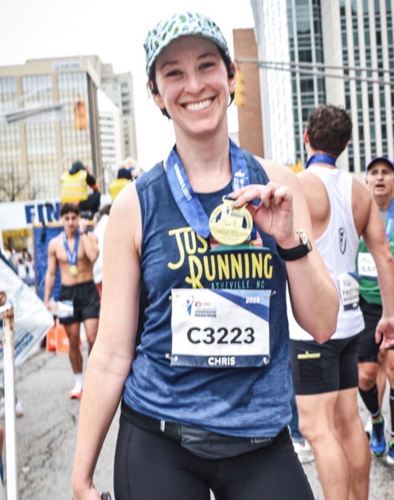 Congratulations @ctpharmd for your incredible run at Indianapolis Monumental Marathon.

Christan ran 3:42:47 which was a 12 minute PR. She has taken 30 minutes off her time since training with Runcoach. 
These are the runs we live for!