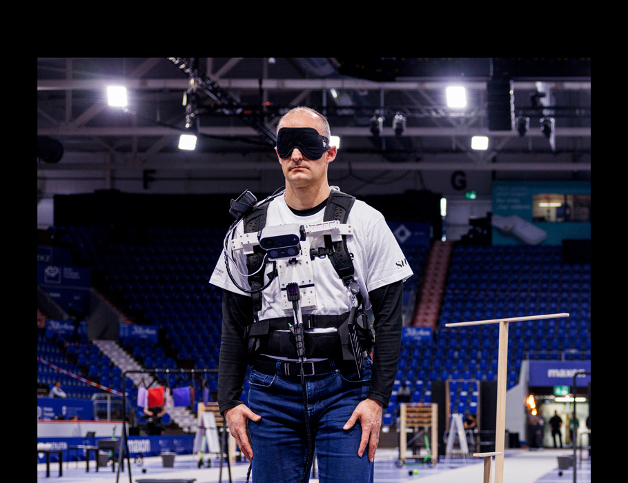 SciRobotics's tweet image. A new Focus article describes the Sight Guide system – a mobile navigation and perception system that can use vibration and audio cues to steer a visually impaired pilot and help him avoid obstacles during tasks at #Cybathlon 2024. scim.ag/4okJVDj