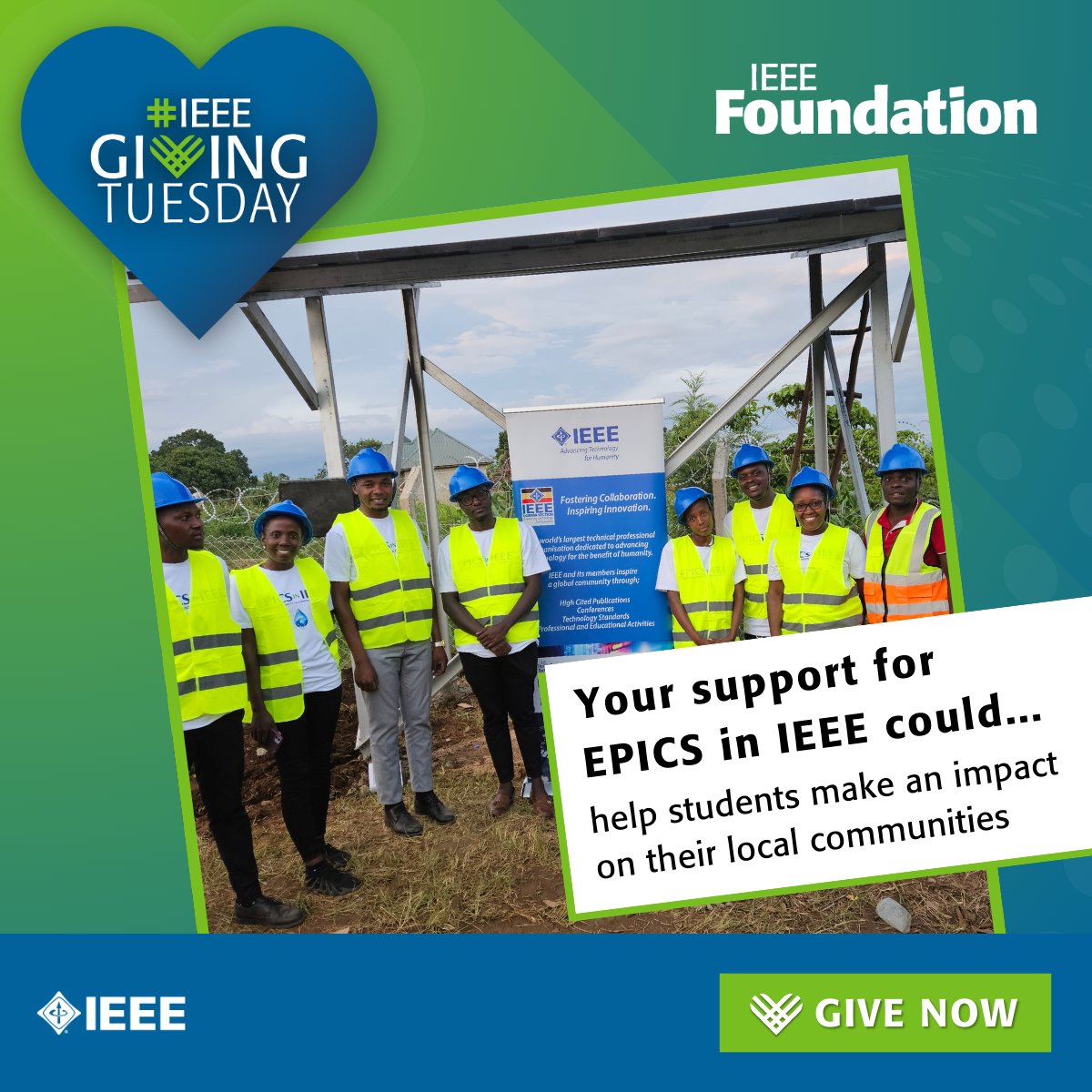 EPICSinIEEE's tweet image. Last Chance to Make an Impact this Giving Tuesday!
Donate to EPICS in IEEE today and help shape the future of aspiring engineers. Our projects benefit communities and empower students with essential skills for successful engineering careers. justgiving.com/campaign/epics