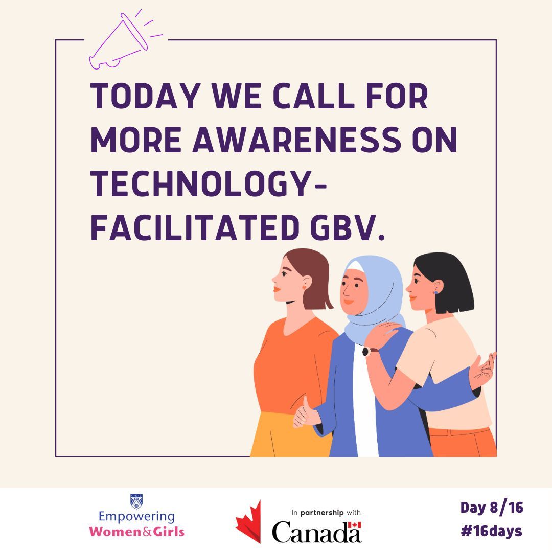 58% of girls and young women have experienced some form of online harassment. This 16 Days, we need digital spaces that protect and support women and girls from harm and awareness on the impacts of technology-facilitated GBV.

#16Days #NoExcuse #ACTtoEndViolence