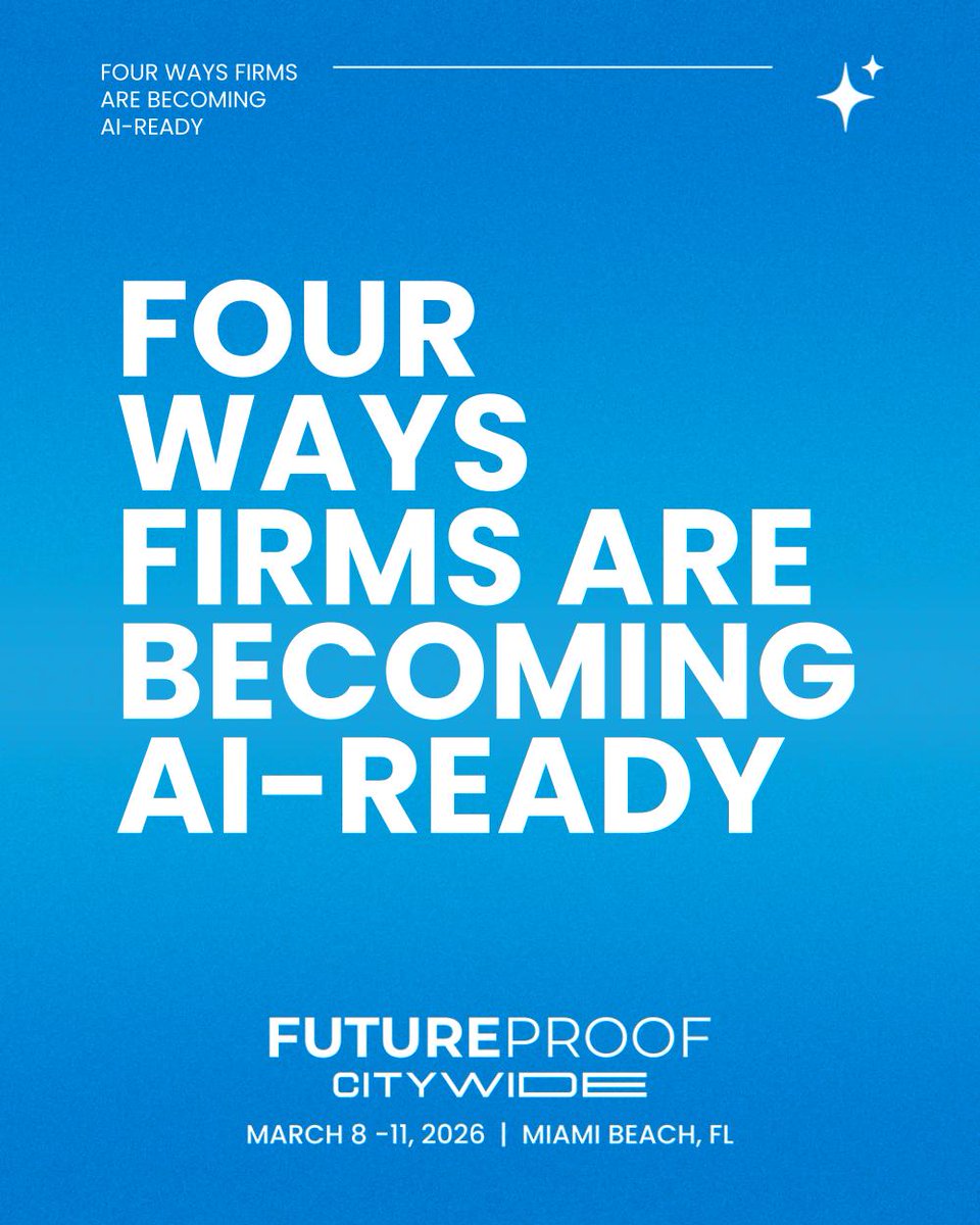 FutureProof_HQ's tweet image. AI-ready or not, the future has arrived, and the firms pulling ahead are not waiting for certainty.

Here are four ways top organizations are preparing for what comes next and positioning themselves to compete in an AI-driven market.

Future Proof Citywide is where these…