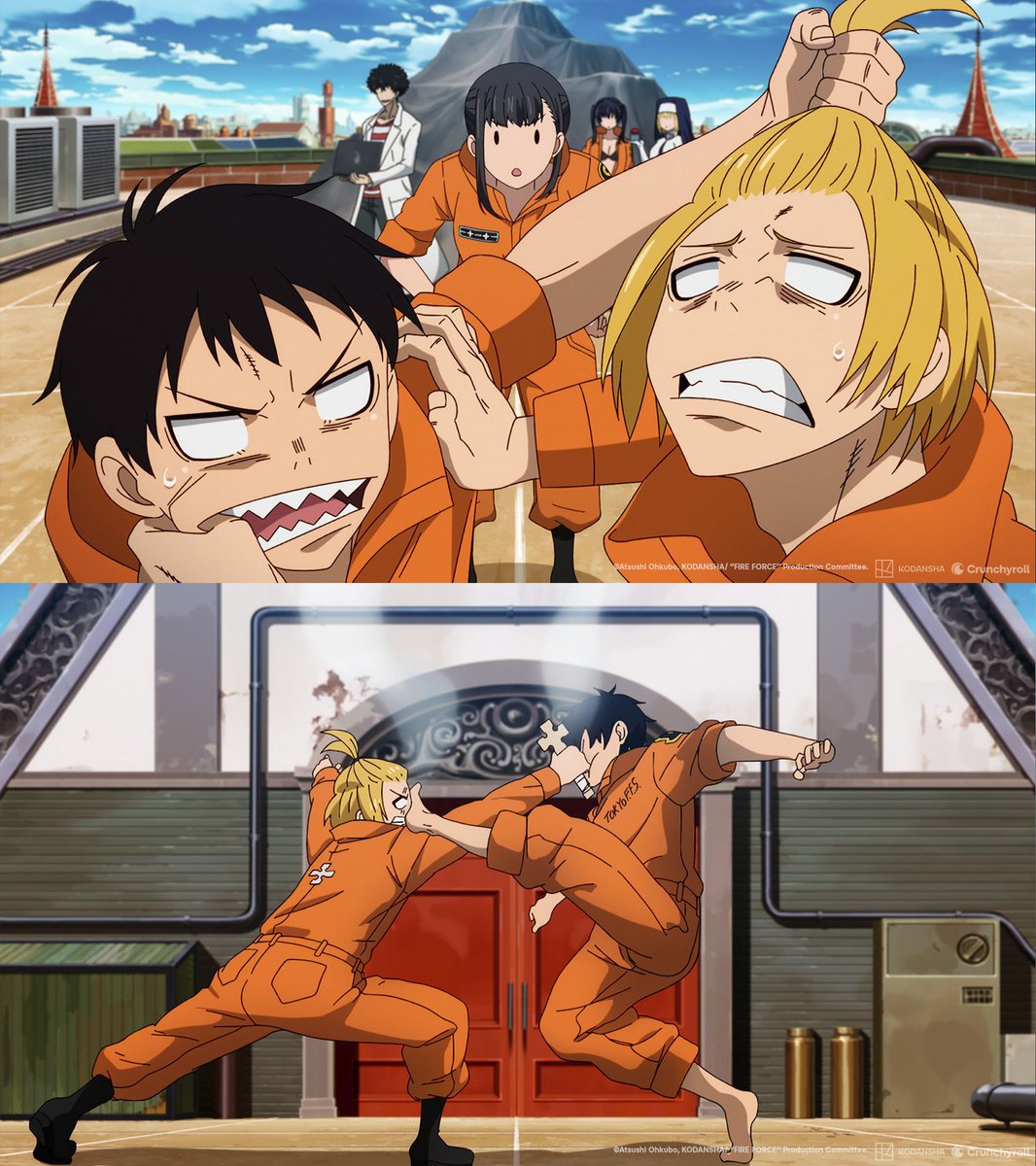 Asıl tehlike düşmanlar değil, bu ikisinin birbirine girişi 💀🔥
(Fire Force evreninde gerçek kavga bu yani.)

Shinra vs Arthur kapışmaları her zaman ayrı bir komedi.
#FireForce #anime 😂💥