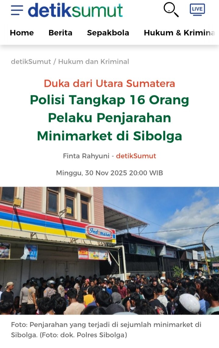 NEGERI MACAM APA INI? 
"Gesit banget polisi kalo nangkep PENJARAH MINI MARKET...
Nangkep PENJARAH HUTAN kapan?? Wakakakakakakkakak!"

#Ngik