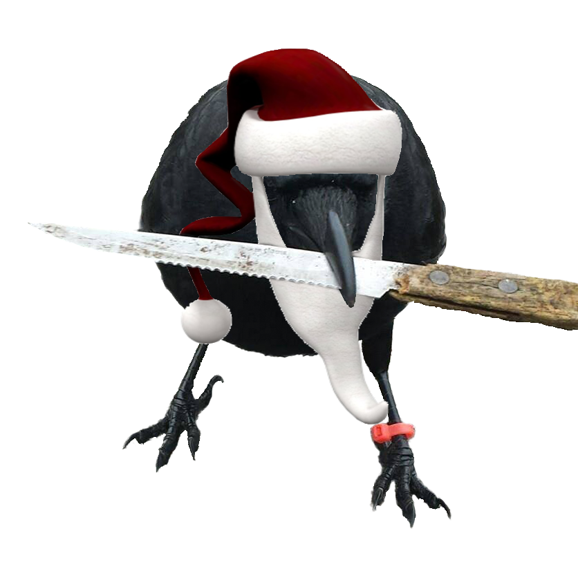 <a href="/crow_with_knife/">crow with knife</a> SantaCAW

CAW $CAW CAW