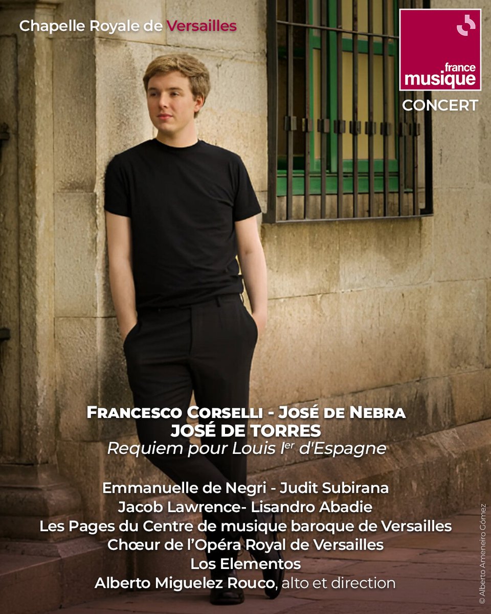 En 1724 meurt le très jeune roi d’Espagne Louis Ier. Pour ses funérailles, son maître de chapelle, José de Torres, compose un magnifique Requiem à deux chœurs. Alberto Miguélez Rouco fait revivre cette œuvre à la Chapelle Royale de Versailles.
➡️ l.francemusique.fr/c3G