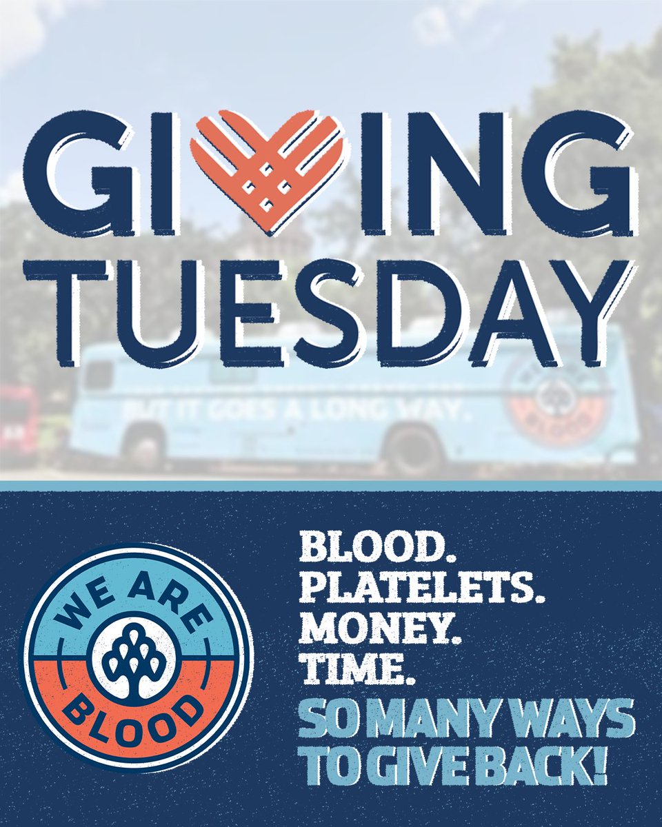 WeAreBlood's tweet image. On this Giving Tuesday, your contribution with us remains in #CentralTexas, where it&apos;s needed most. 🩸❤️ Whether volunteering, making a financial contribution, or donating blood or platelets, you make a difference in someone’s life today. Learn more at weareblood.org.