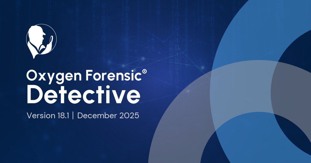 oxygenforensic's tweet image. 📣 Oxygen Forensic® Detective v.18.1 is out! 🔥

👉 Learn more here: bit.ly/4rtV5Zj

Accelerate investigations by performing chain extractions, importing Slack account data, and capturing evidence screenshots via iOS Agent.